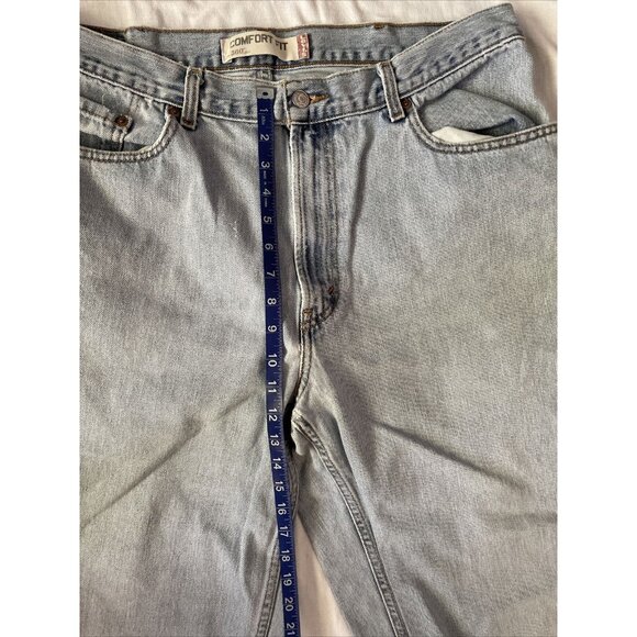 Levis 560 Comfort Fit Light Wash Blue Denim Jeans W38 L32 Mens Vintage Style - Picture 8 of 14